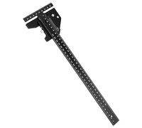 QWORK® Règle en T pour le travail du bois, alliage d'aluminium, règle d'angle de charpentier, scribe pour le travail du bois, 0-300 mm
