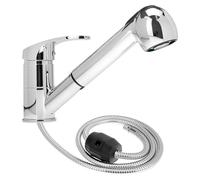 QWORK® Robinet de Cuisine avec Douchette Extractible - Mitigeur Pivotant 360° pour Évier - Alliage de Zinc Chromé