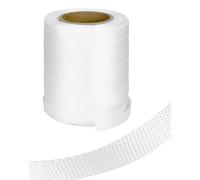 QWORK Rouleau de corde tissée de 1,9 cm x 76,2 m, rouleau de sangle en polyéthylène tressé, résistance à la rupture de 1 088,6 kg, noyau de 15,2 x 7,6 cm, résistance et flexibilité, blanc