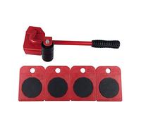 QWORK Roulettes pour soulever , Meubles Déplacer Outils Set avec 1 Barre De Levage et 4 pièces 360 Degrés Meubles Rotatifs Kit , Charge maximale 150 kg