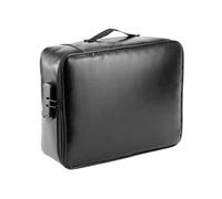 QWORK® Sac à Documents Ignifuge, Organisateur de Documents Importants, boîte à Documents verrouillable, étanche, pour Documents de Valeur, Noir