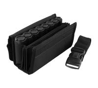 QWORK® Sacoche de Serveur, 20 x 11.5 x 6.5CM Noir Porte-Monnaie de Serveur avec 8 Pièces Distributeur de Euros et Ceinture