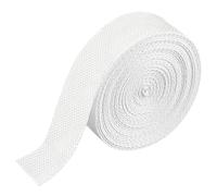 QWORK® Sangle en Coton Blanc de 5m x 32mm, Épais 1,3mm, pour les bretelles, les emballages cadeaux et plus encore