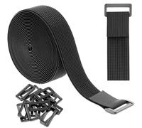 QWORK® Sangles de câble auto-adhésif de 3,8 cm x 5 m, réutilisable attache sangle avec 15 boucles, pour câbles, bagages, équipements de sport, applications extérieures