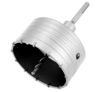 QWORK® Scie-cloche - Foret mural pour béton - 110 mm - Avec tige ronde - Pour béton, maçonnerie, ciment, mur de briques