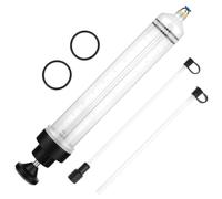 QWORK® Seringue à Huile 500mL avec Tube d'Extension - Seringue de Vidange en EPDM pour Huiles, Lubrifiants et Liquides de Frein
