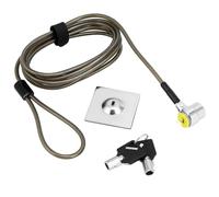 QWORK® Serrure pour Ordinateur Portable, 2 m câble en Acier Serrure de sécurité Tablette avec clés, pour Ordinateur Portable, Tablette