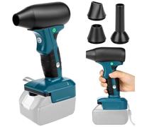 QWORK® Souffleur sur Batterie Portable, souffleur à Feuilles à Jet, sans balais avec 2 Buses, Compatible avec Makita 18V Batterie (sans Batterie)