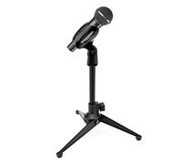 QWORK® Support de microphone de bureau, pied micro, support de trépied de microphone extensible, plage de réglage de 18 à 25 cm, pliable, compatible avec la plupart des microphones