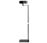 QWORK® Support de projecteur en forme de L peu encombrant avec filetage universel 1/4 - Pivotant à 360° - Hauteur réglable de 65 à 120 cm - Base antidérapante - Conception de gestion des câbles