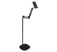 QWORK® Support de Sol pour Tablette, Rotation à 360°, adapté aux téléphones Portables et tablettes de 12 à 19 cm, Base Stable