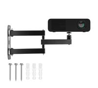 QWORK Support mural pliable pour projecteur, support de projecteur réglable à 360°, avec filetage 1/4