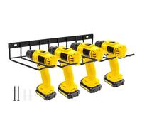 QWORK® Support Mural pour Outils avec 4 emplacements, Organiseur pour Outils électriques,pour Garage et Atelier