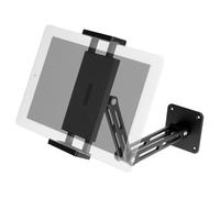 QWORK® Support Mural pour Tablette, en Aluminium, avec Socle Rotatif à 360°, réglable en Hauteur et Pliable pour appareils de 4,7 à 13 Pouces.