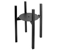 QWORK® Support pour pot de fleurs réglable, support pour plantes en métal noir, largeur réglable 20-30 cm pour une utilisation en intérieur et en extérieur