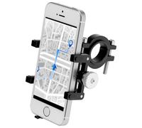 QWORK® Support téléphone vélo amortissant, Support Phone en Alliage d'aluminium Motos, pour téléphones Mobiles de 4,2-6,8"