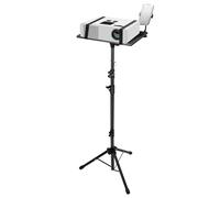 QWORK® Support Trepied Pliable pour Vidéoprojecteur, Ordinateur Portable et Caméra, Réglable en Hauteur 58cm-160cm, Inclinaison à 180°