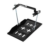 QWORK® Support Universel pour Batterie de Voiture - Support en Métal 34,5x20 cm avec Pinces de Maintien Réglable