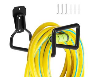 QWORK® supports muraux pour tuyau d'arrosage 20x12 cm, capacité de charge de 50 kg - enrouleur et organiseur robuste en méta