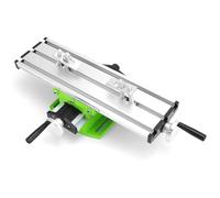 QWORK® Table de travail multifonction, table croix, table coulissante de perçage, pour support de perceuse d'établi, 310 * 90 * 78 mm