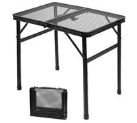 QWORK® Table Pliable de Camping 60x40 cm, 2 Hauteurs 27 cm/56 cm, Léger et Résistant, Idéale pour Barbecue, Pêche et Plage