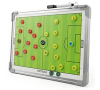 QWORK® Tableau Tactique de Football, Utilisation Double Face, Accessoires Inclus, 45 x 30 cm