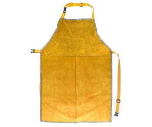 QWORK Tablier de travail de soudage en cuir, résistant à la chaleur et aux flammes, taille 90 * 60cm