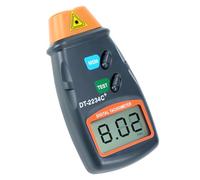 QWORK® Tachymètre numérique, compteur de vitesse photo laser sans contact, grand écran LCD, piles non incluses