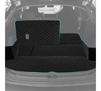 QWORK® Tapis Coffre Voiture imperméable Compatible avec Tesla Model Y 2021 à 2024 - Tapis de Coffre avec Housse de Siège Arrière - Tissu Oxford Facile d'entretien et Durable
