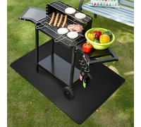 QWORK® Tapis de Barbecue 150 x 100 cm - Revêtement Silicone Double - Résistant à la Chaleur jusqu'à 980°C - Anti-Dérapant et Imperméable