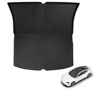 QWORK® Tapis de Coffre Compatible avec Tesla Model Y - Tapis de Coffre TPE Toutes Saisons - Ajustement Parfait, Anti-déformation, Facile à Nettoyer