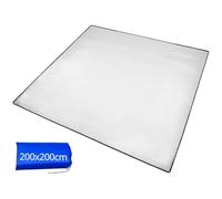 QWORK® Tapis Isolant Camping 3mm * 200 cm * 200 cm - Tapis de Sol en Mousse en Aluminium Pliable pour Extérieur (Argent)
