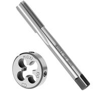 QWORK® Taraud M10 x 1mm, jeu de tarauds et filières