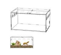 QWORK® Terrarium Acrylique, boîte d'alimentation d'insectes, 30x20x15cm pour mante Religieuse, araignées, lézards, escargots