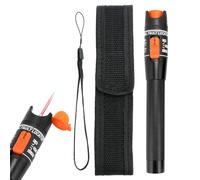 QWORK® Testeur de câble à fibre optique 10 mW 10 km Pointeur laser puissant Dépannage visuel - Compatible avec LC SC FC 2,5 mm, comprend un adaptateur FC vers LC 1,25 mm