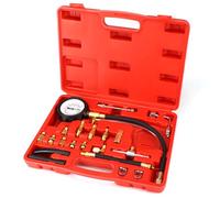 QWORK® Testeur de Pression de Carburant Essence, Manomètre de Pression de Carburant pour Systèmes d'injection, Manomètre 0-140 PSI / 0-10 Bar