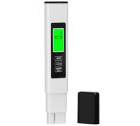 QWORK® Testeur d'eau numérique TDS 3 en 1 - Mesure précise du TDS, de EC et TEMP avec écran LCD rétroéclairé, piles non incluses