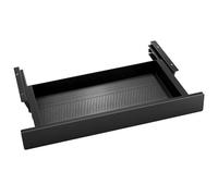 QWORK® Tiroir Coulissant sous Bureau 518 x 230 x 62 mm Noir - Caisson de Rangement, Design Minimaliste