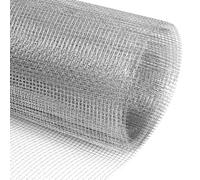 QWORK® Treillis métallique galvanisé 100 cm x 5 m à mailles fines - maillage de 6 mm - épaisseur de fil de 0,55 mm - idéal pour les clôtures de volailles et la protection contre les rongeurs/oiseaux