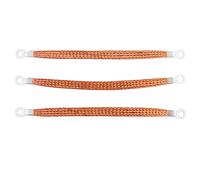QWORK® Tresse de Masse pour Le Moteur avec Cosses d'extrémités de câble en cuivre Longueur 20cm, cosses de bornes 6-8, 3 pièces