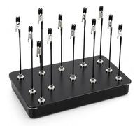 QWORK® Troisième Main de Soudure avec 12 Bras Flexibles - Aide à la Soudure magnétique avec Base métallique & Pinces Crocodiles pour modélisme, Support de Circuit imprimé et réparation électronique