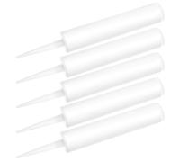 QWORK® Tube de scellage vide, 5 pièces 300 ml, cartouche blanche, kit d'outils de scellage, réutilisable