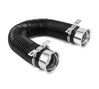 QWORK Tuyau d'admission d'air froid 76 mm, extensible à 1 m, kit admission direct universel, noir