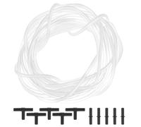 QWORK® Tuyau d'Aquarium 10M (Diamètre 4 mm/6 mm) avec 10 Connecteurs 2 et 3 Voies
