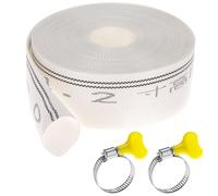 QWORK® Tuyau textil, 1 1/4 pouce 32 mm 10m tuyau plat avec collet en acier inoxydable, pour pompes submersibles et eaux usées