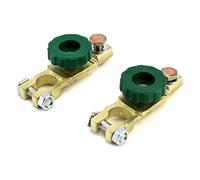 QWORK Universel interrupteur coupe batterie, Isolateur de batterie de voiture en alliage de zinc, pour véhicules de tracteur camping-car de camion de voiture de bateau, 2 pièces