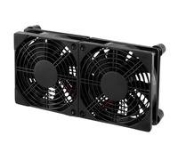 QWORK® USB PC ventilateur 120mm double ventilateur 2 en 1, 5V USB ordinateur ventilateur de refroidissement, pour routeur, ordinateur, boîtier TV, tablette