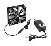 QWORK® Ventilateur de Boîtier 120 mm avec Contrôleur de Vitesse,12V Débit d'air de 114 CFM, Silencieux à 45 dBA, Durée de Vie 50 000 Heures