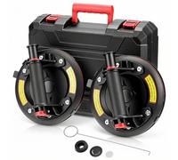 QWORK® Ventouse à Vitre, 21cm Ventouse Carrelage pour Transport et Déménagement de Vitre, Carrelage, Plaques & Sols, Capacité de Charge de 200kg