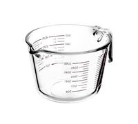 QWORK® Verre doseur cuisine de 1 litre, Verre mesureur en verre borosilicaté, asse au four, passe au micro-ondes (ml, oz, pint, cup)